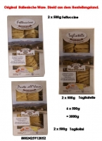 Pasta Montegrappa Sortiment je 2 X Fettuccine, Tagliatelle und Tagliolini con uova fresche 20% 6 x 500g = 3000g Eierteigwaren.