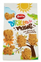 Doria Drillo & Friends con gocce di cioccolato 350gr / Mrbteigpltzchen mit Schokotropfen