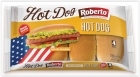 Roberto Hot Dog 4 x 62,5g = 250g Salzige Backware Brtchen fr Hot Dog ohne Palml - Milch - tierische Fette, fr Vegetarier geeignet.