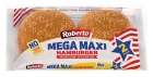 Roberto Mega Maxi Hamburger con semi di sesamo 2 x 125g = 250g Salzige Backware Brtchen fr Mega  Maxi-Hamburger mit Sesamsamen ohne Palml - Milch - tierische Fette, fr Vegetarier geeignet.